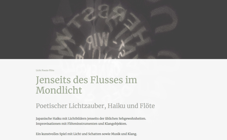 Referenz Licht Poesie Flöte